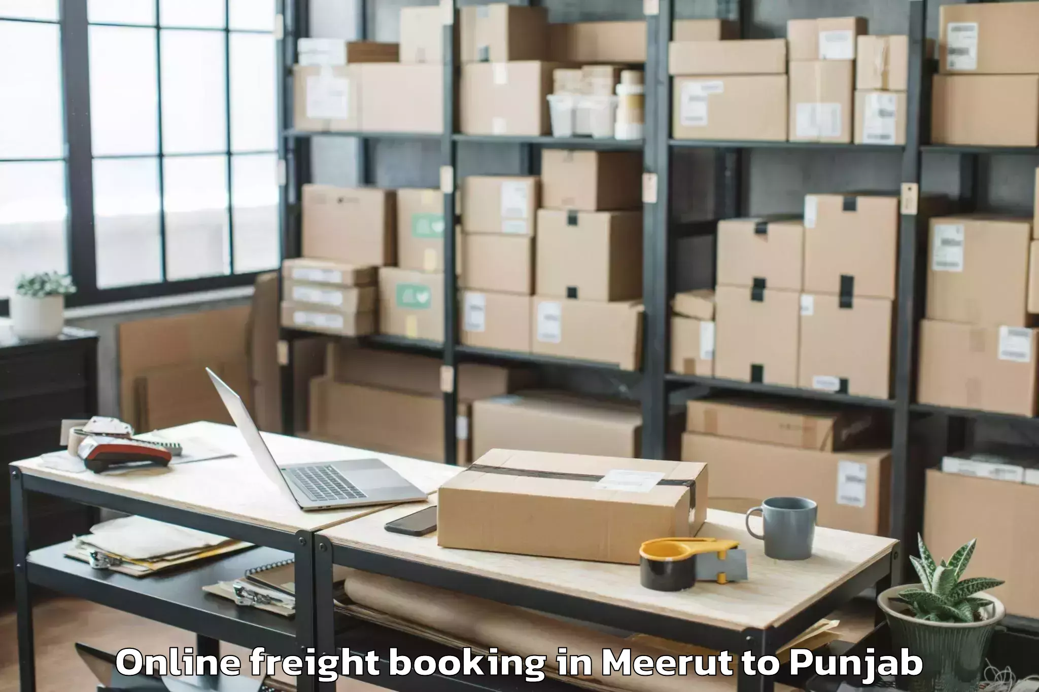 Easy Meerut to Balachor Online Freight Booking Booking